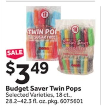 Stop&Shop Budget saver twin pops offer