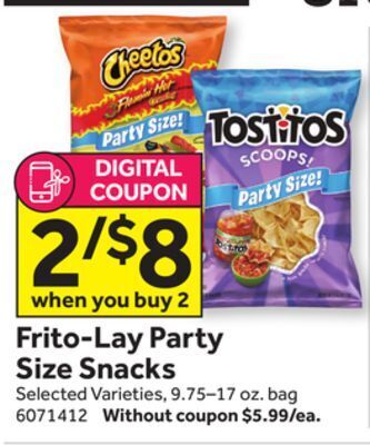 Stop&Shop Frito-lay party size snacks offer