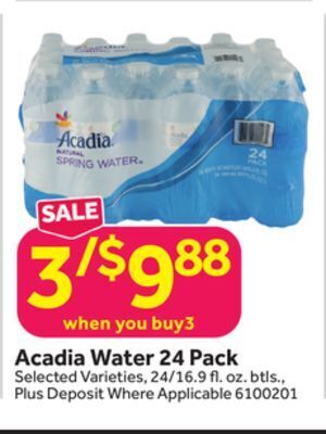 Stop&Shop Acadia water 24 pack offer