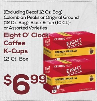DeCicco & Sons Eight o'clock coffee k-cups 12 ct. box offer