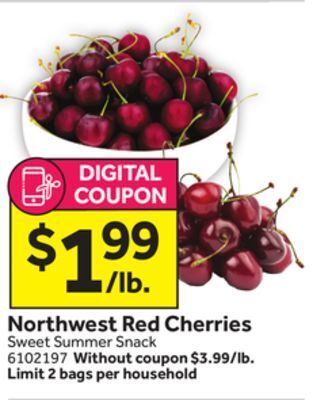 Stop&Shop Northwest red cherries offer