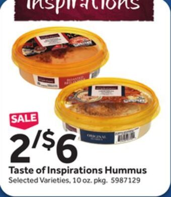 Stop&Shop Taste of inspirations hummus offer