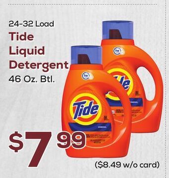 DeCicco & Sons Tide liquid detergent offer
