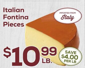 DeCicco & Sons Italian fontina pieces offer
