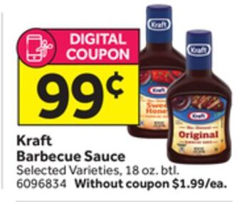 Stop&Shop Kraft barbecue sauce offer