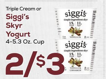 DeCicco & Sons Siggi's skyr yogurt offer