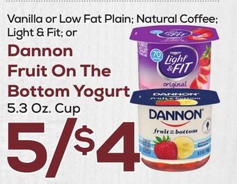DeCicco & Sons Dannon fruit on the bottom yogurt offer