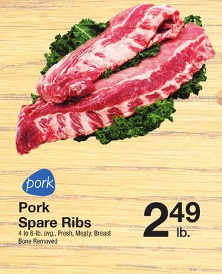 The Fresh Grocer Pork spare ribs offer