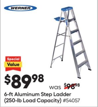 Lowe's Werner 6-ft aluminum step ladder offer