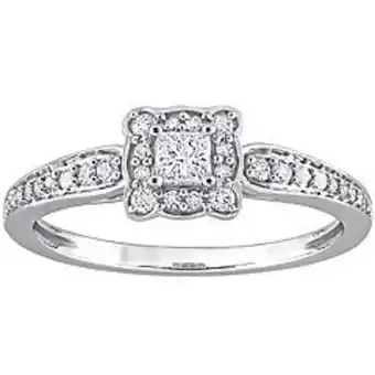 Kohl's Stella grace 10k white gold 1/3 carat t.w. diamond square engagement ring offer