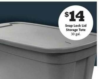 Family Dollar Snap Lock Lid Storage Tote offer