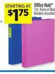 Dollar General Office Hub 1 In. View Or Basic Binders offer
