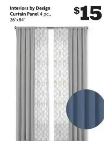 Family Dollar Interiors By Design Curtain Panel offer