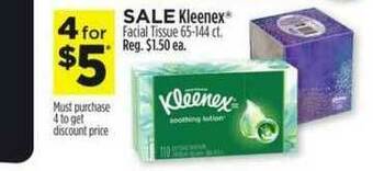 Dollar General Kleenex Facial Tissue offer