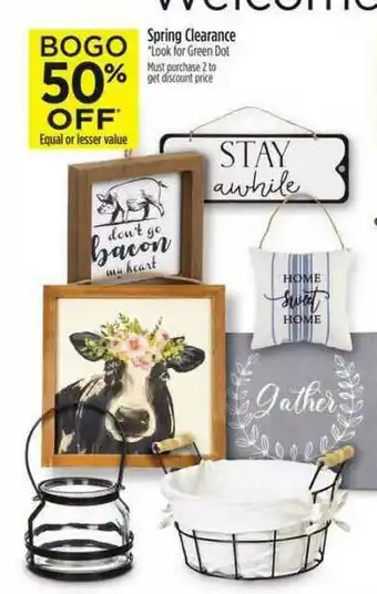 Dollar General Spring Clearance Look For Green Dot offer