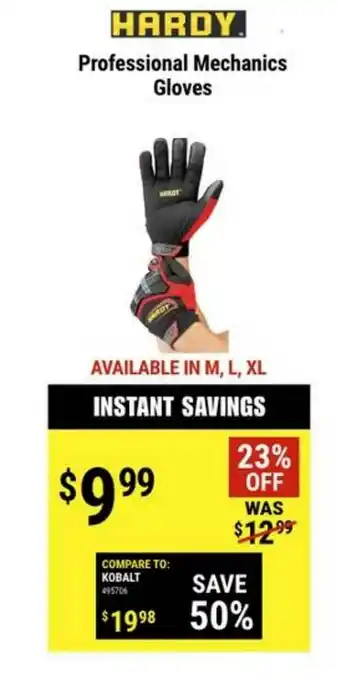 Harbor Freight Tools Hardy Professional Mechanics Gloves offer