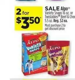 Dollar General Alpo Snaps Or Twistables Beef & Cheese offer