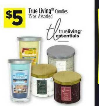 Dollar General True Living Candles offer