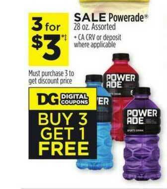 Dollar General Powerade offer