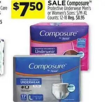 Dollar General Composure Protective Underwear Men's Or Women's Sizes offer