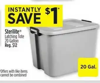 Dollar General Sterilite Latching Tote 20 Gallon offer