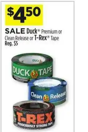 Dollar General Duck Premium Or Clean Release Or T-rex Tape offer