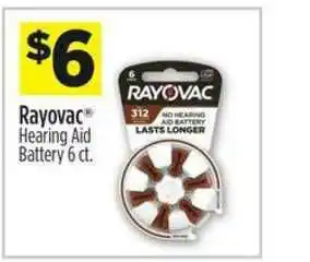Dollar General Rayovac Hearing Aid Battery 6 Ct. offer