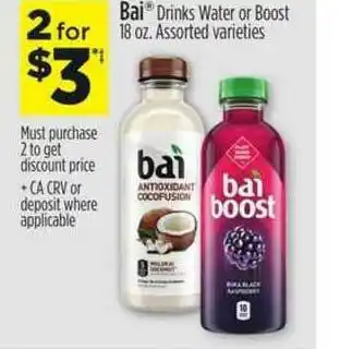 Dollar General Bai Drinks Water Or Boost offer