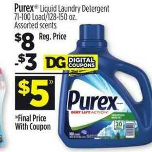 Dollar General Purex Liquid Laundry Detergent offer