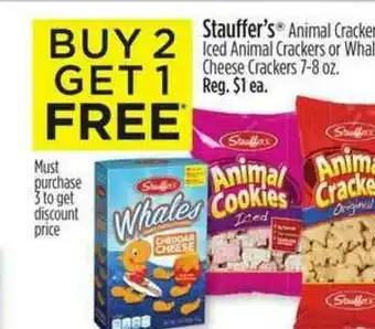 Dollar General Stauffer's Animal Cracker Iced Animal Crackers Or Whales Cheese Crackers offer