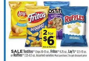 Dollar General Tostitos Chips, Fritos, Lay's Or Tuffle offer