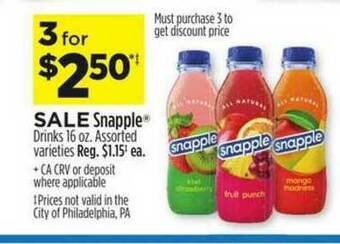 Dollar General Snapple Drinks offer