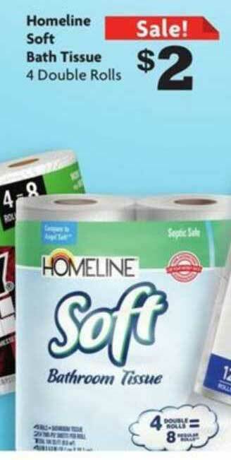 Family Dollar Homeline Soft Bath Tissue offer