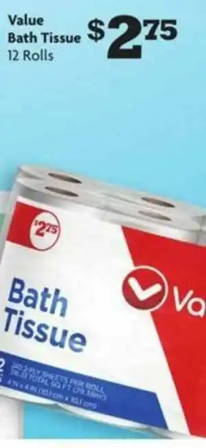 Family Dollar Walue Bath Tissue 12 Rolls offer