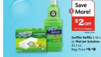 Family Dollar Swiffer Refills Or Wet Jet Solution offer