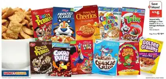 Family Dollar General Mills, Kellogg's, Or Post Cereal Or Kellogg's Multipack offer