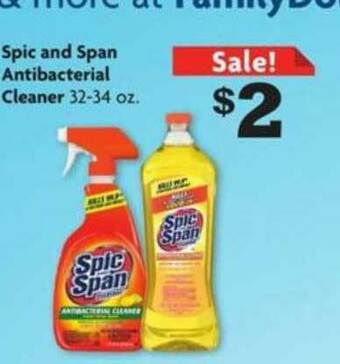 Family Dollar Spic And Span Antibacterial Cleaner offer