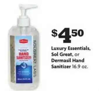 Family Dollar Luxury Essentials, Sol Great Or Dermasil Hand Sanititzer offer