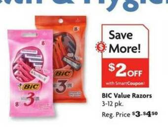 Family Dollar Bic Value Razors offer