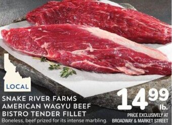 Albertsons SNAKE RIVER FARMS AMERICAN WAGYU BEEF BISTRO TENDER FILLET offer