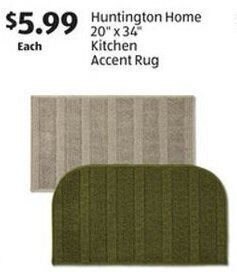 Aldi Huntington Home 20" x 34" Kitchen Accent Rug offer