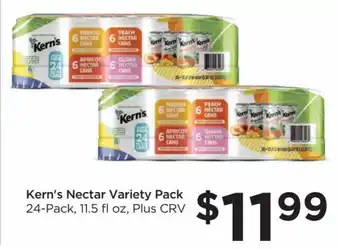 Food 4 Less Kern's Nectar Variety Pack 24-Pack, 11.5 fl oz, Plus CRV offer