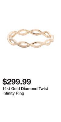 TJ Maxx 14kt gold diamond twist infinity ring offer