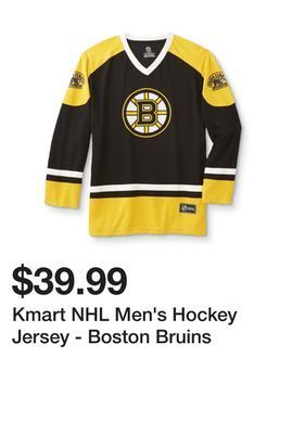 Kmart Kmart nhl men's hockey jersey - boston bruins offer