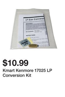 Kmart Kmart kenmore 17025 lp conversion kit offer