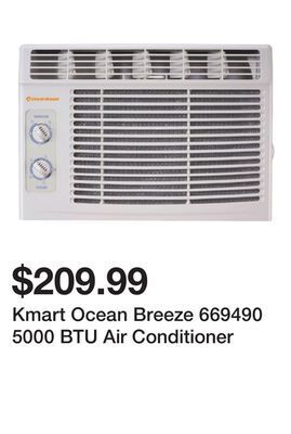 Kmart Kmart ocean breeze 669490 5000 btu air conditioner offer