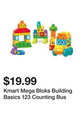 Kmart Kmart mega bloks building basics 123 counting bus offer