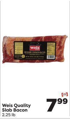 Weis Markets Weis quality slab bacon offer