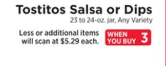 ShopRite Salsa or dips offer