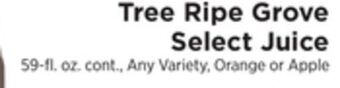 ShopRite Grove select juice offer